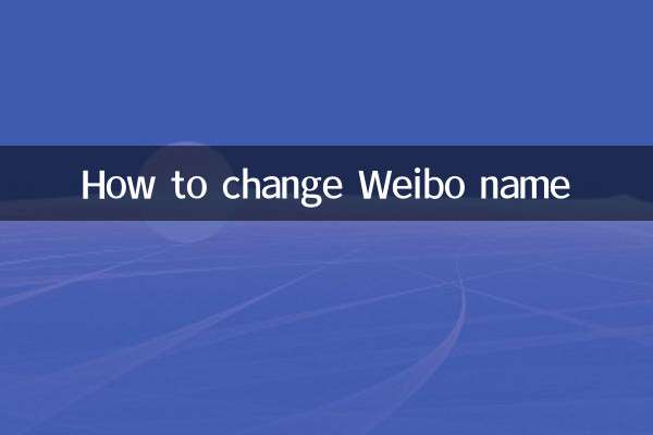 वीबो नाम कैसे बदलें