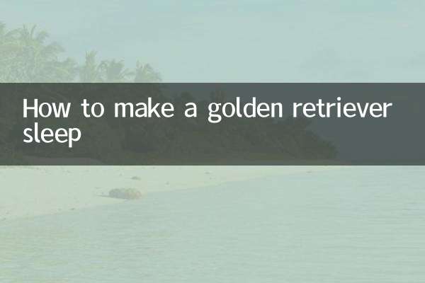 ゴールデンレトリバーを寝かせる方法