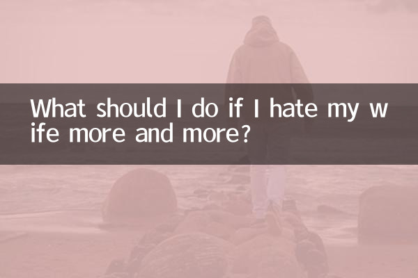 What should I do if I hate my wife more and more?