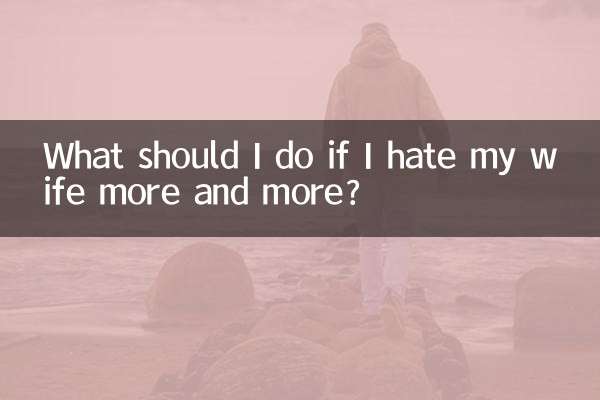 What should I do if I hate my wife more and more?