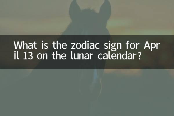 What is the zodiac sign of April 13th on the lunar calendar?