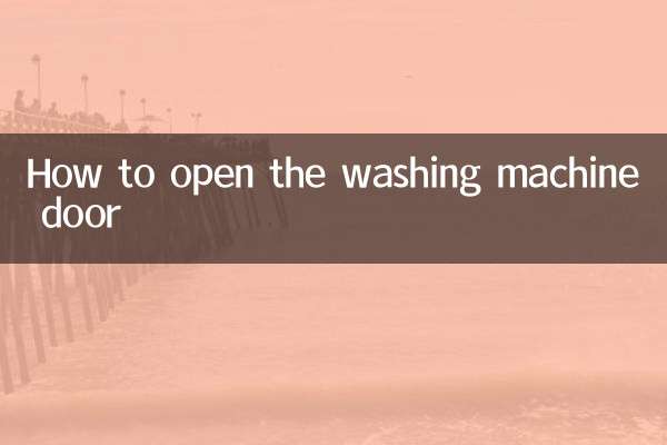 How to open the washing machine door