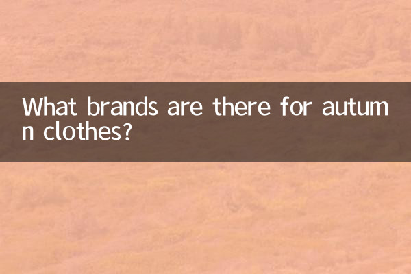 ما هي العلامات التجارية هناك لملابس الخريف؟