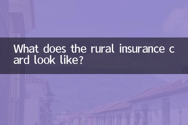 What does the rural insurance card look like?