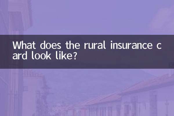 What does the rural insurance card look like?
