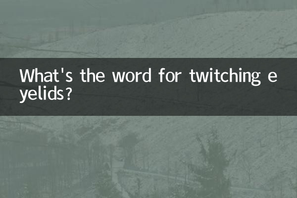 まぶたがピクピクすることを表す言葉は何ですか?
