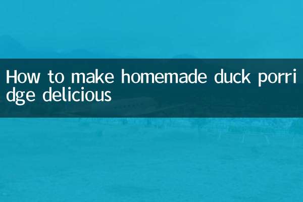 Cómo hacer deliciosas gachas de pato caseras