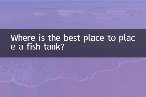 ¿Cuál es el mejor lugar para colocar una pecera?