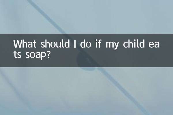 আমার সন্তান যদি সাবান খায় তাহলে আমার কী করা উচিত?