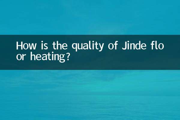 Com'è la qualità del riscaldamento a pavimento Jinde?