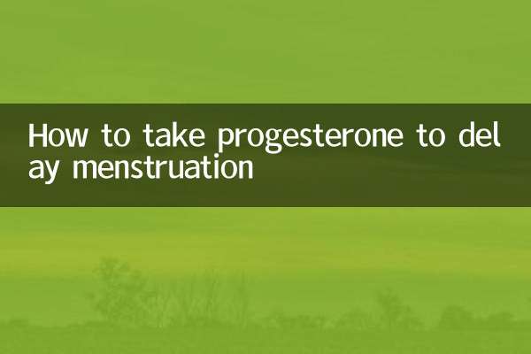 Wie man Progesteron einnimmt, um die Menstruation zu verzögern