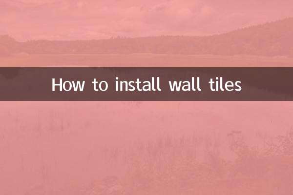 How to install wall tiles