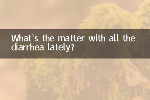 Qual é o problema com toda a diarréia ultimamente?