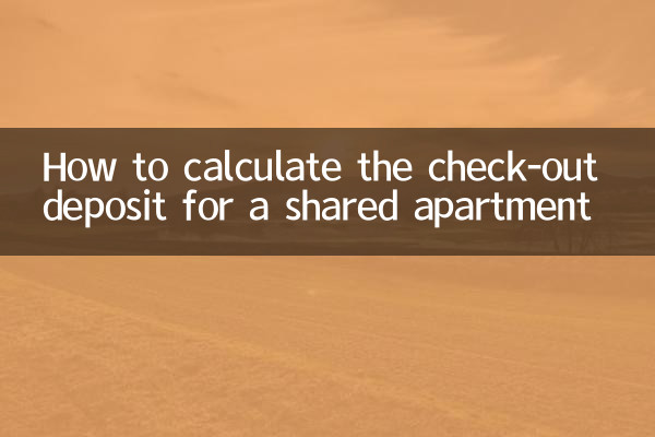 Comment calculer la caution de départ pour un appartement partagé