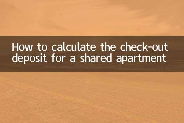 Comment calculer la caution de départ pour un appartement partagé