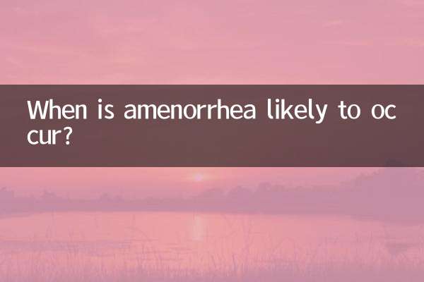 Когда может возникнуть аменорея?