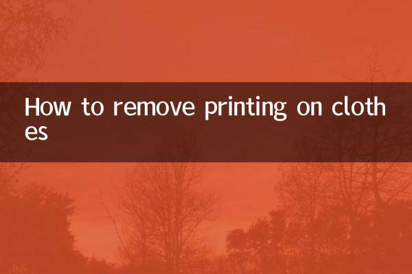 Come rimuovere la stampa sui vestiti