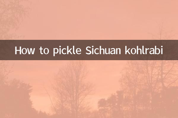 Come marinare il cavolo rapa del Sichuan