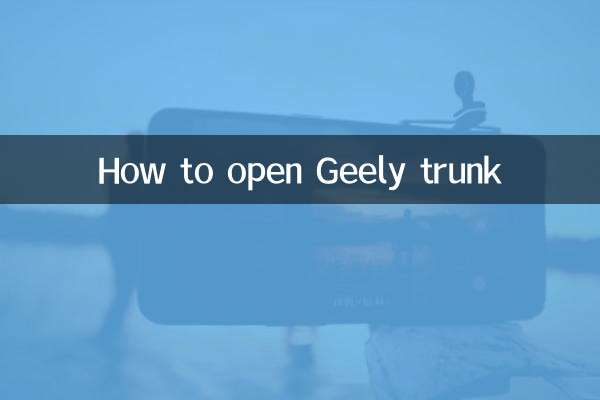 How to open Geely trunk