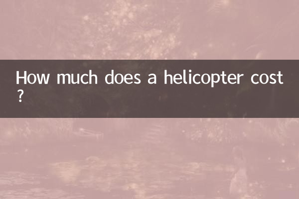 ¿Cuánto cuesta un helicóptero?