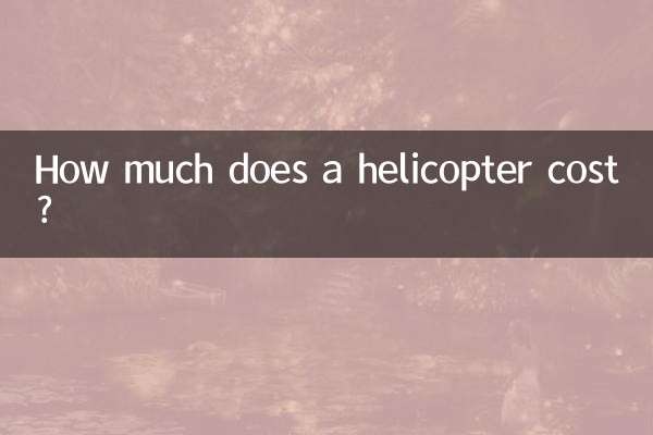 ¿Cuánto cuesta un helicóptero?