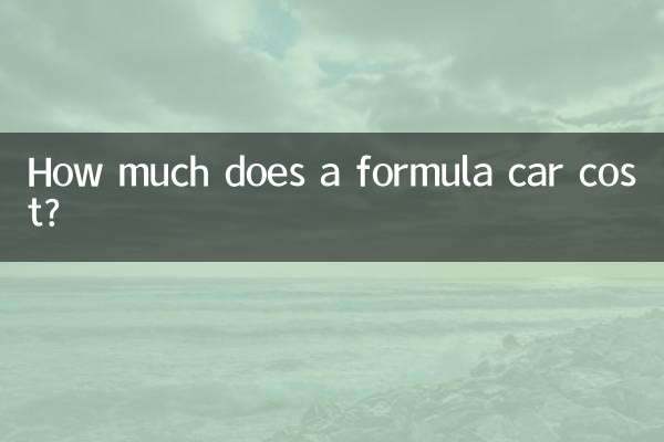 How much does a formula car cost?