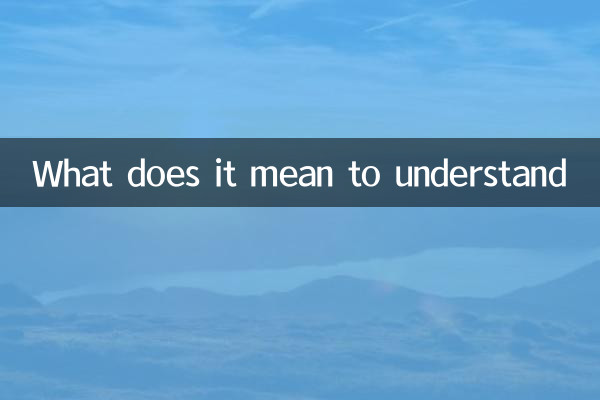 What does it mean to understand