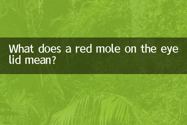 What does a red mole on the eyelid mean?