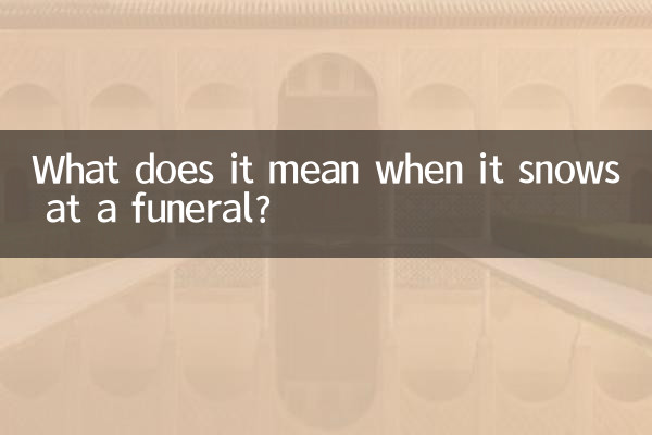 जब किसी अंतिम संस्कार के समय बर्फबारी होती है तो इसका क्या मतलब होता है?