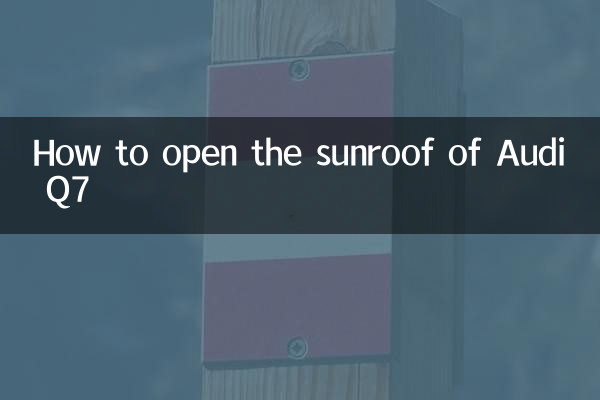 Cómo abrir el techo corredizo del Audi Q7
