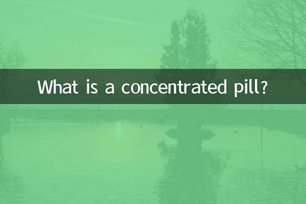 O que é uma pílula concentrada?