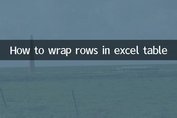 ایکسل ٹیبل میں قطاروں کو کیسے لپیٹیں