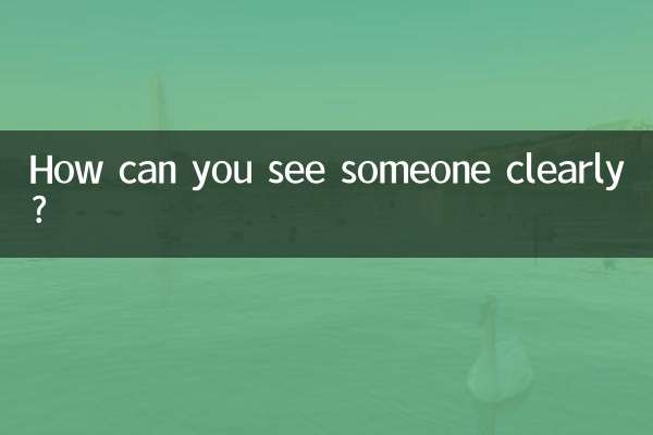 Comment voir quelqu’un clairement ?