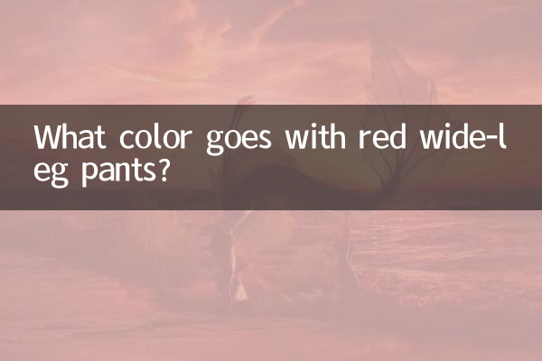 빨간색 와이드팬츠에는 어떤 색이 어울릴까요?
