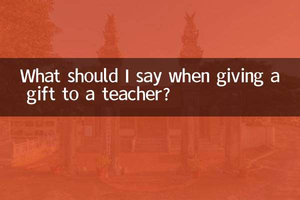 Cosa devo dire quando faccio un regalo a un insegnante?