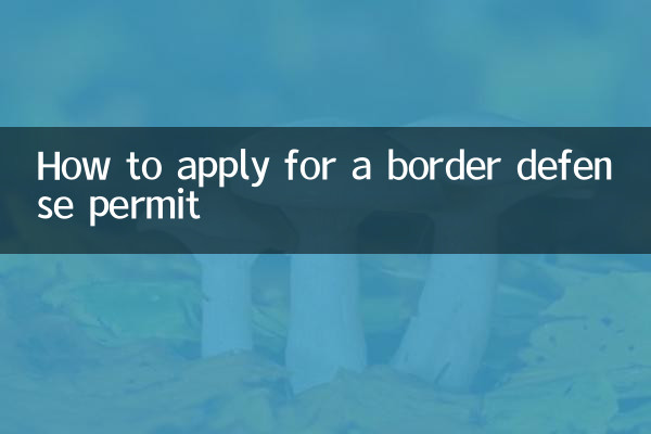 国境警備許可の申請方法