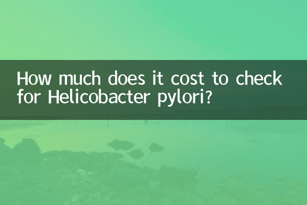 ¿Cuánto cuesta comprobar si hay Helicobacter pylori?