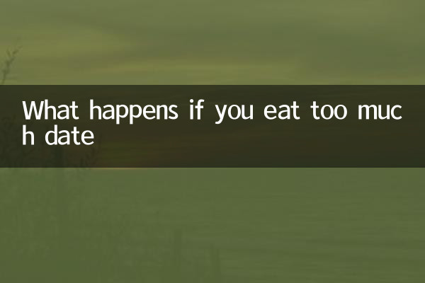 Was passiert, wenn Sie zu viel Datum essen
