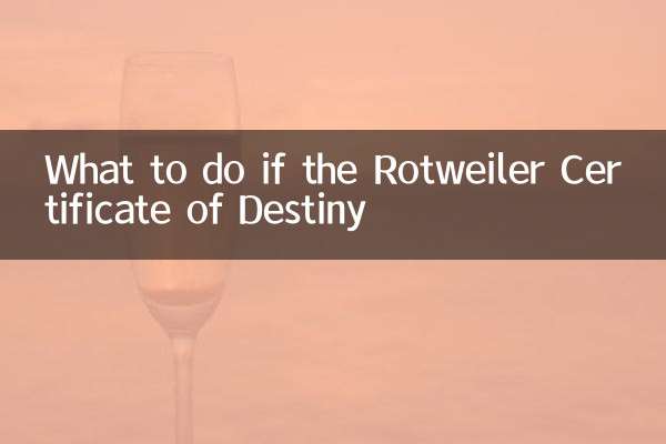 Que faire si le certificat de destin Rotweiler