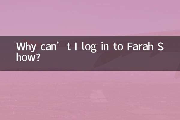 Por que não consigo fazer login no Farah Show?