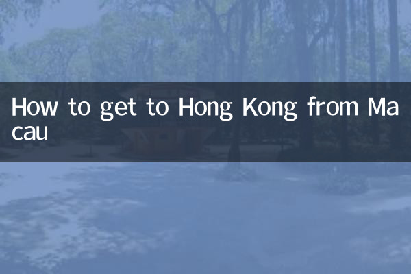 Comment se rendre à Hong Kong depuis Macao