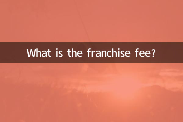 ফ্র্যাঞ্চাইজি ফি কি?