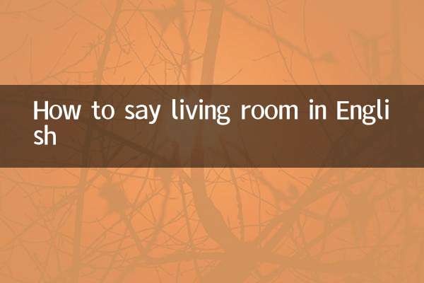 How to say living room in English