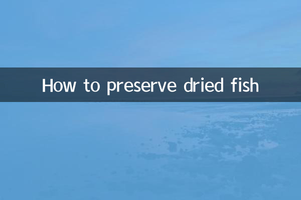 Cómo conservar el pescado seco