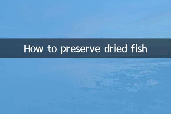 Cómo conservar el pescado seco