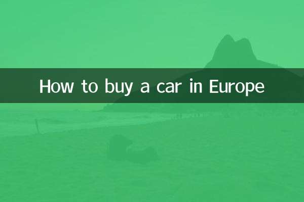 How to buy a car in Europe