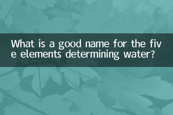जल का निर्धारण करने वाले पांच तत्वों का अच्छा नाम क्या है?