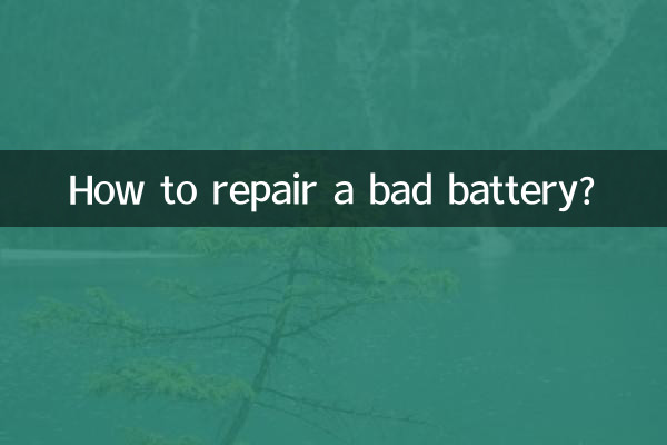 How to repair a bad battery?