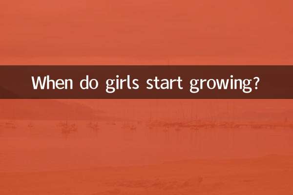Quand les filles commencent-elles à grandir ?