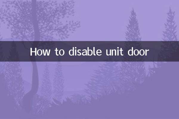ユニットドアを無効にする方法